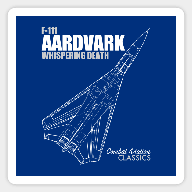 F-111 Aardvark Sticker by Tailgunnerstudios